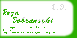 roza dobranszki business card