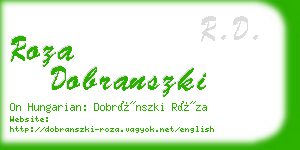 roza dobranszki business card